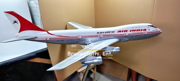 Model of B747-100 Air India Old livery with detailed craftsmanship.